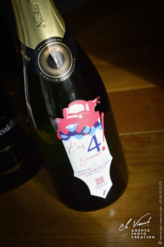 Etiquette de Vin Champagne Nicolas feuillate personnalisée